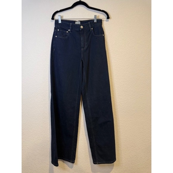 Alice + Olivia Denim - Alice + Olivia Jeans Dark Wash High Rise Wide Leg Denim Blue Indigo Tall 25 X 34